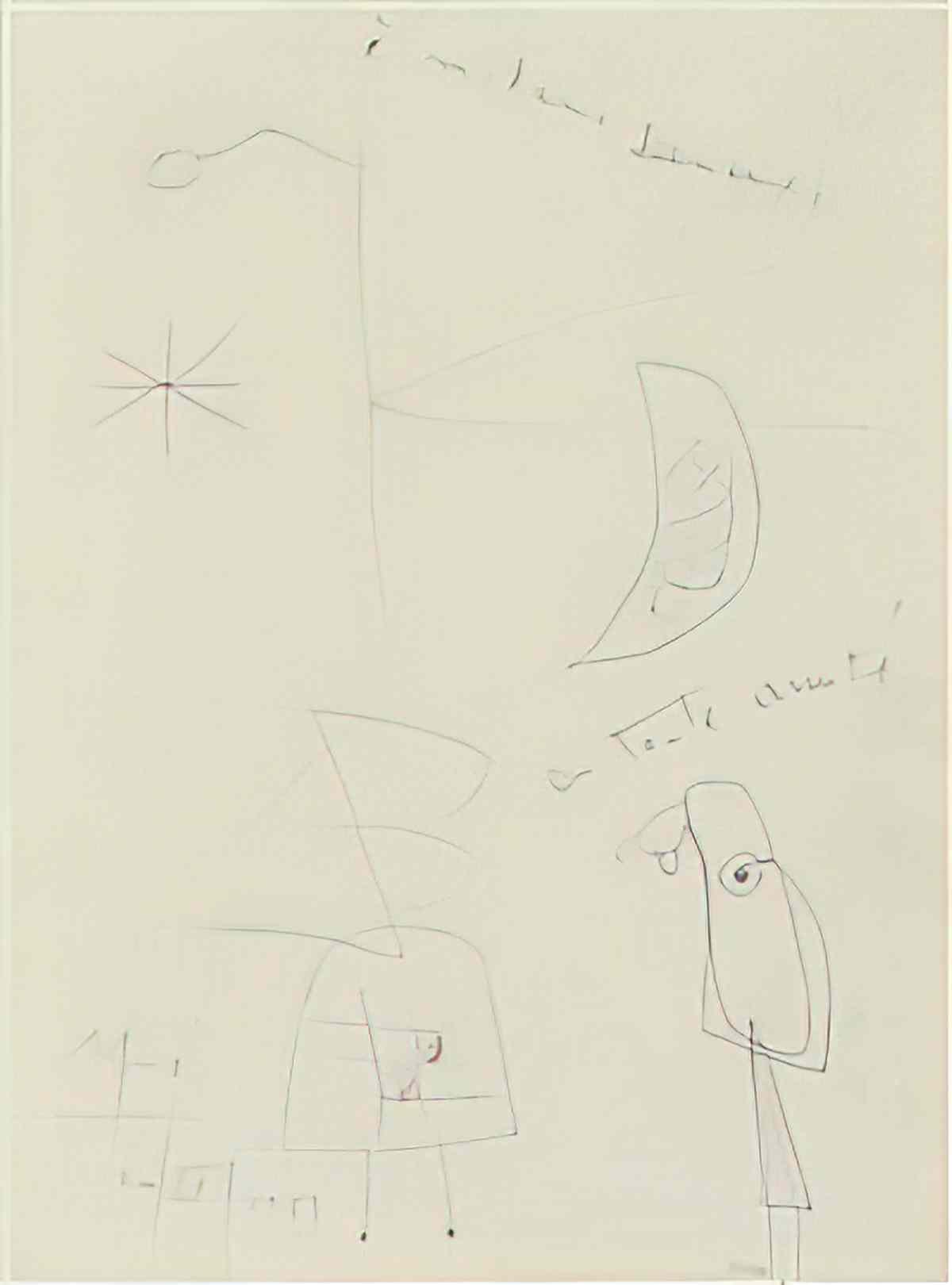 Joan Miro composition au visage1 Art A4 Photo Print
