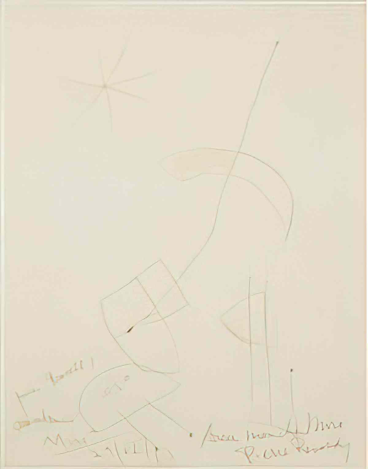 Joan Miro composition avec etoile Art A4 Photo Print