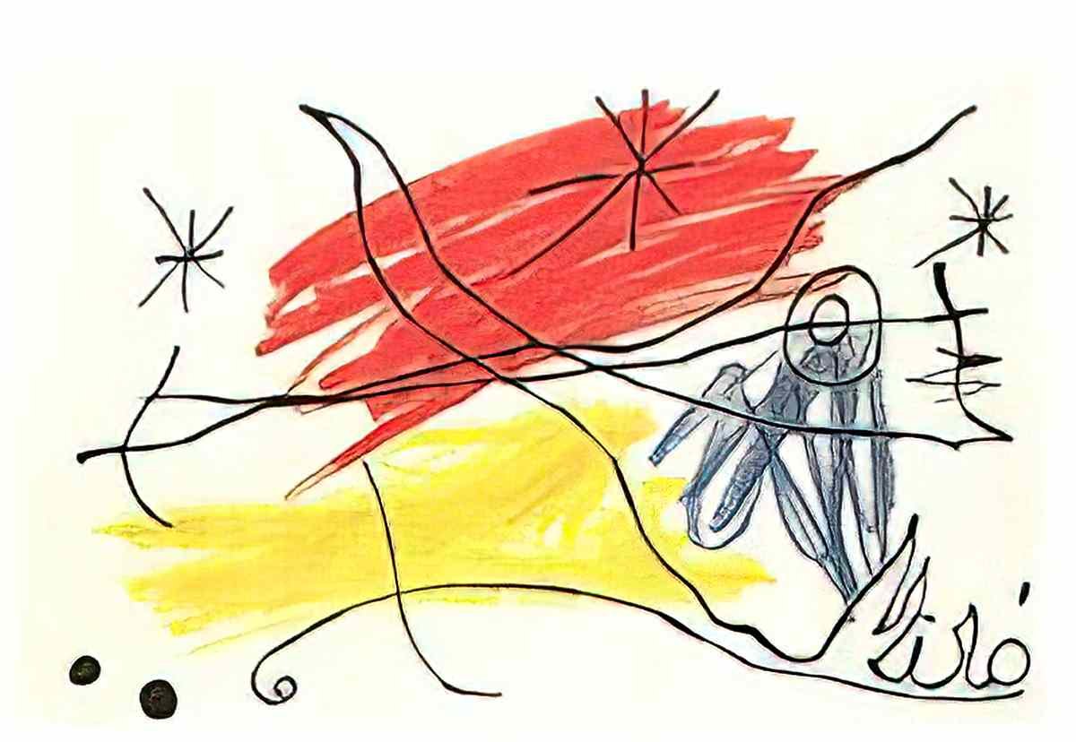 Joan Miro composition en eventail1 Art A4 Photo Print