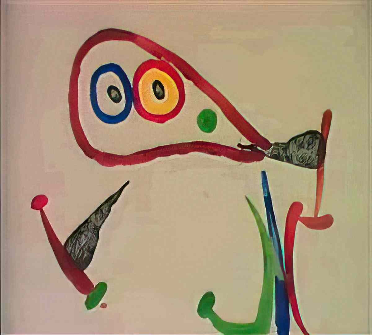 Joan Miro composition homme femme et oiseaux dans la nuit 2 Art A4 Photo Print