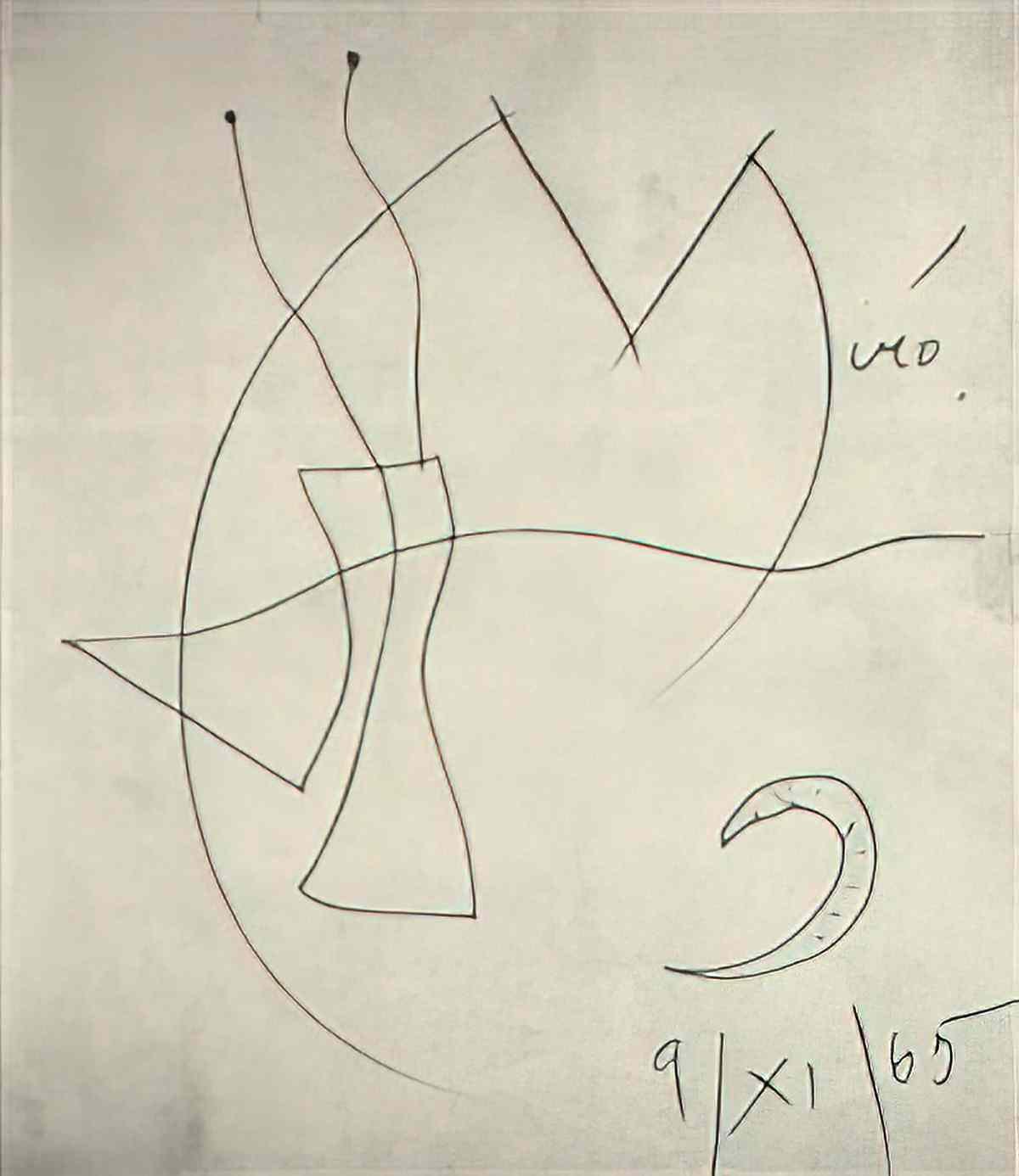 Joan Miro composition no3 Art A4 Photo Print