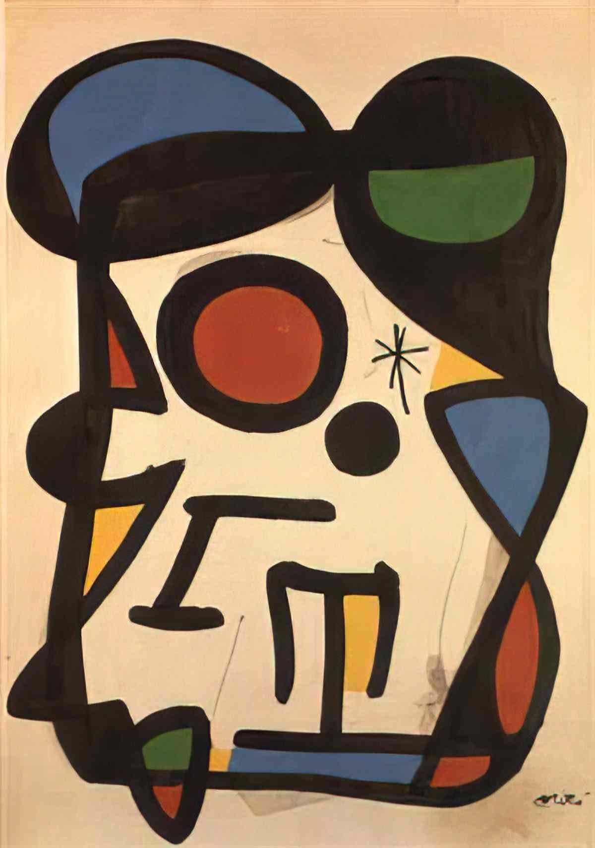 Joan Miro composition no5 Art A4 Photo Print