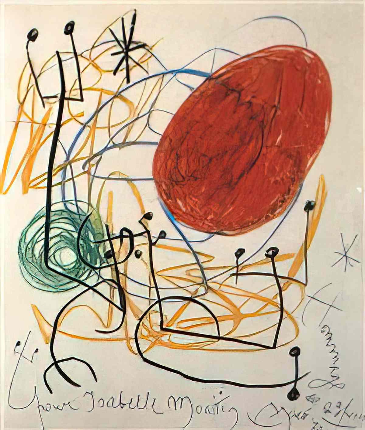 Joan Miro composition palma Art A4 Photo Print