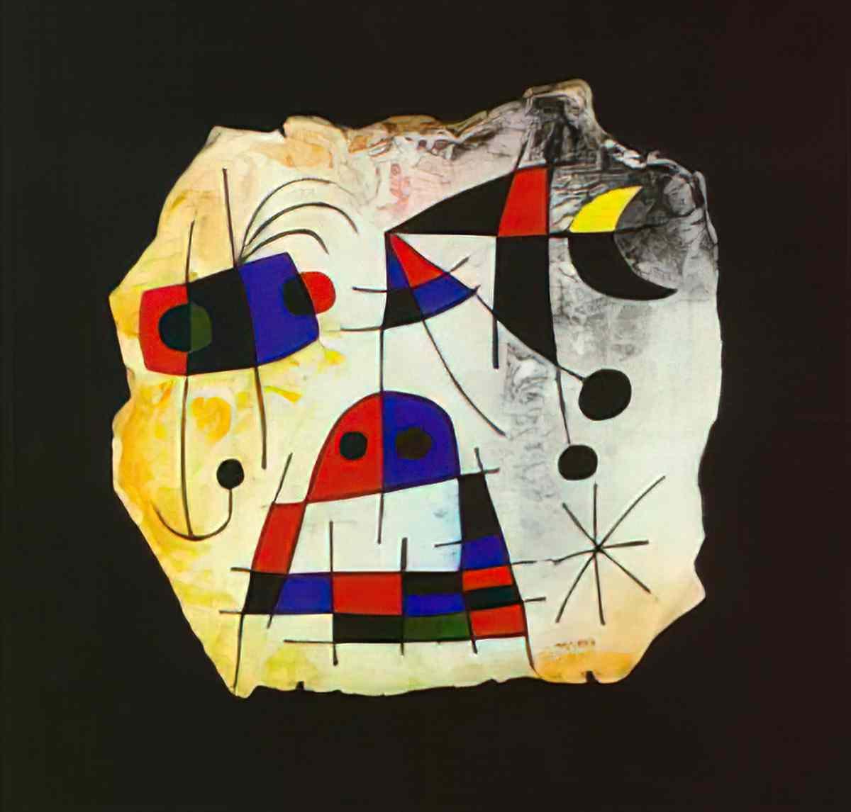 Joan Miro composition personnage betes etoile Art A4 Photo Print