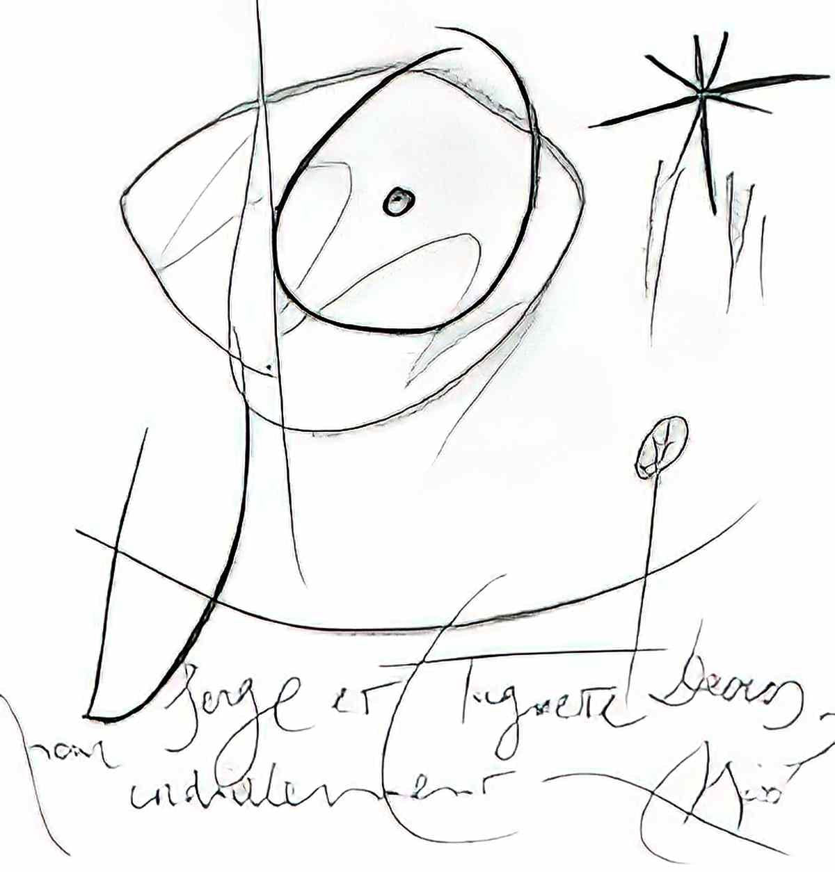 Joan Miro composition quatre formes 2 Art A4 Photo Print
