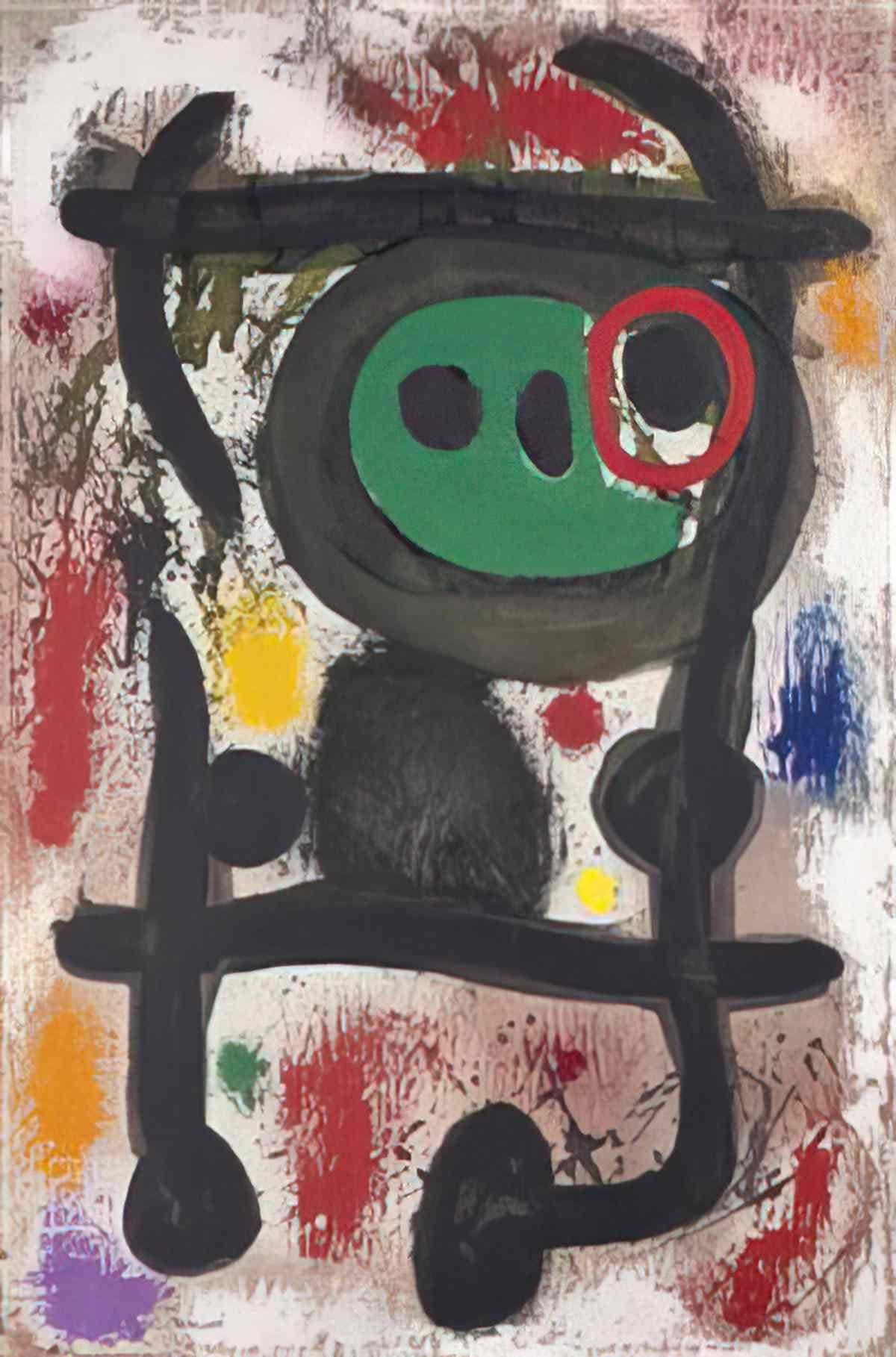 Joan Miro deux personnages Art A4 Photo Print