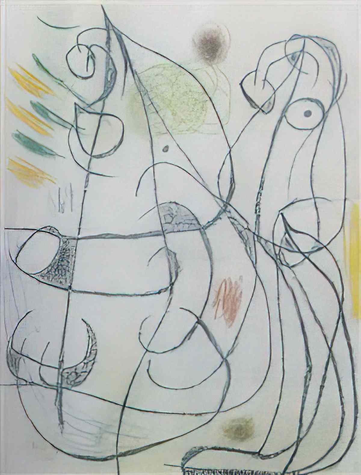 Joan Miro deux personnages13 Art A4 Photo Print