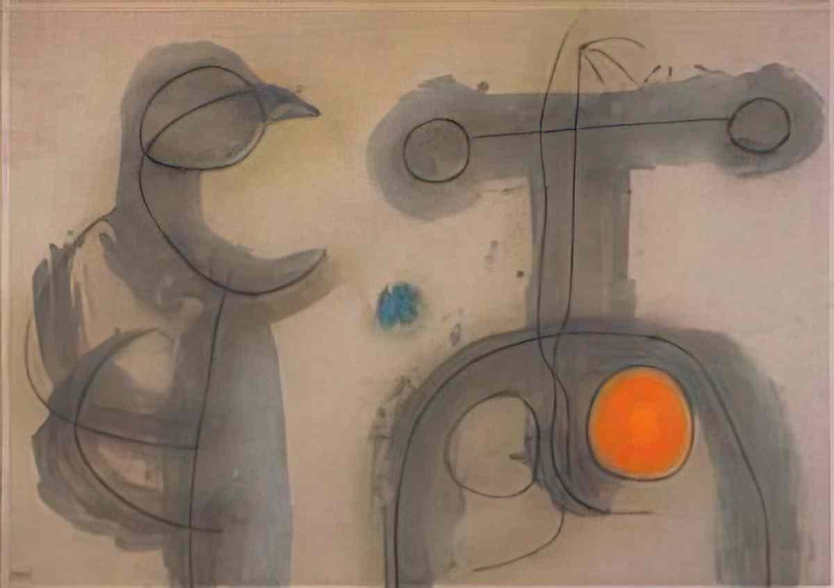Joan Miro deux personnages2 Art A4 Photo Print