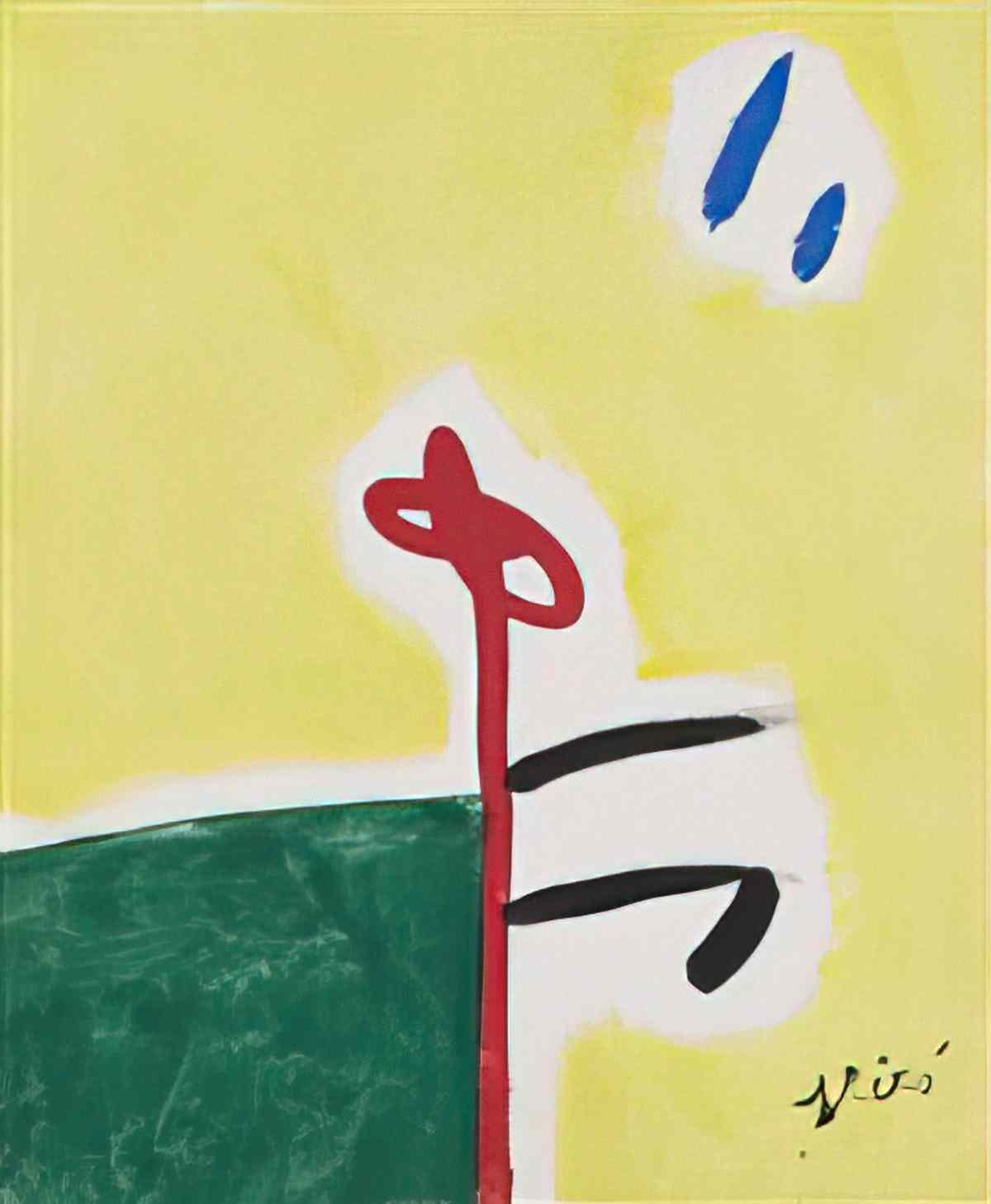 Joan Miro femme dans un paysage Art A4 Photo Print
