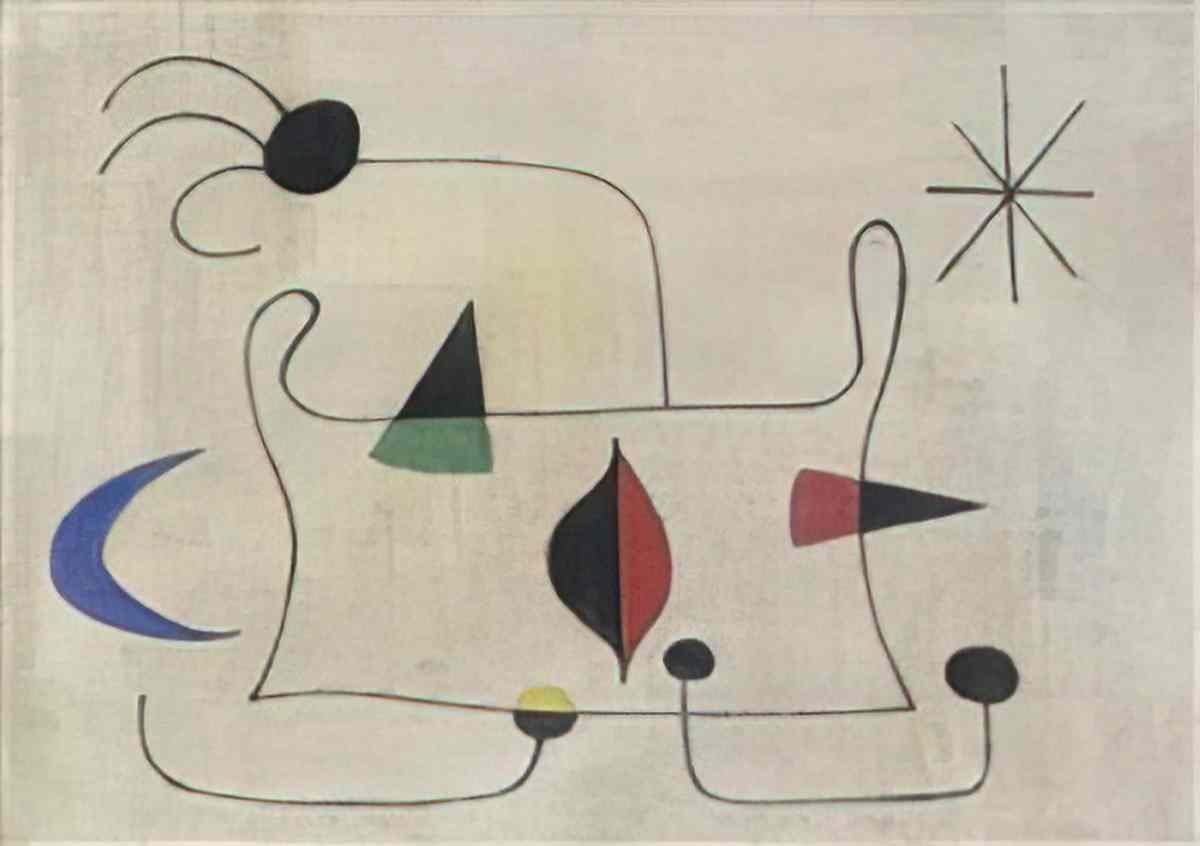 Joan Miro femme devant la lune1 Art A4 Photo Print