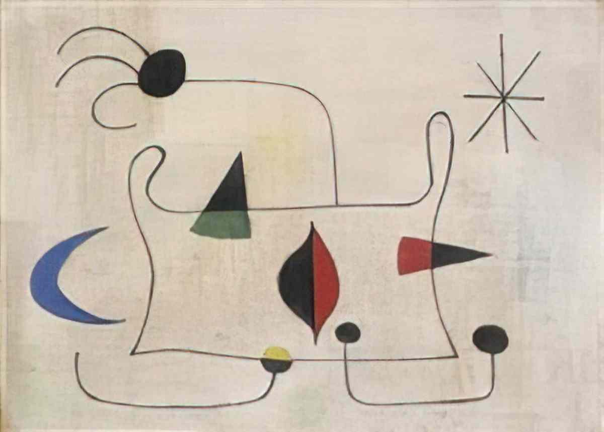Joan Miro femme devant la lune3 Art A4 Photo Print