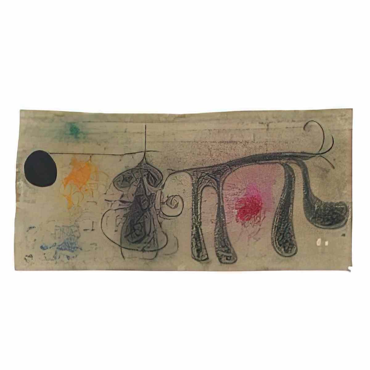 Joan Miro femme et cheval Art A4 Photo Print