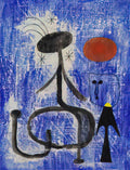 Joan Miro femme et oiseau devant la nuit Art A4 Photo Print