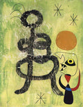 Joan Miro femme et oiseau devant le soleil Art A4 Photo Print