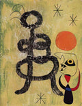 Joan Miro femme et oiseau devant le soleil1 Art A4 Photo Print