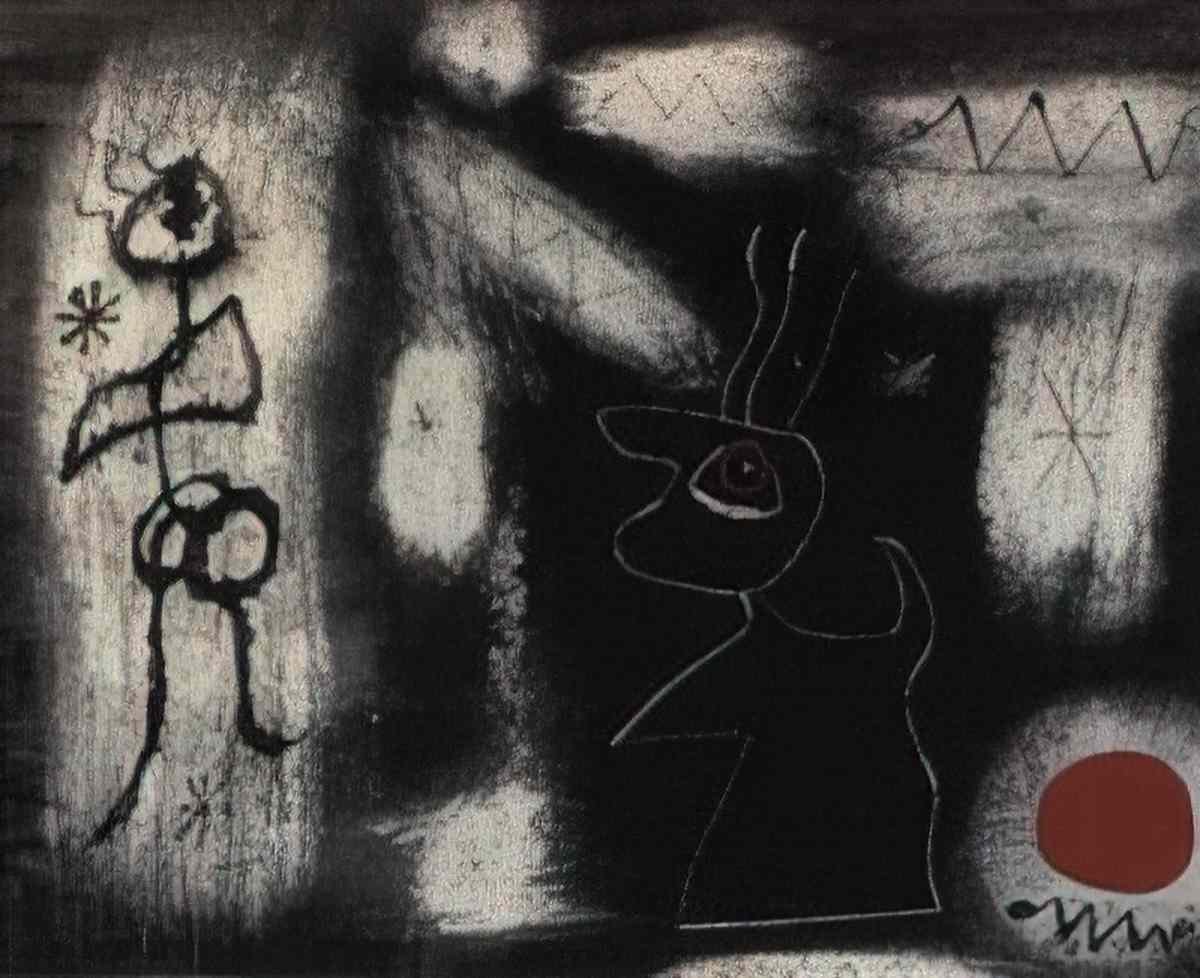 Joan Miro deux personnages2 Art A4 Photo Print