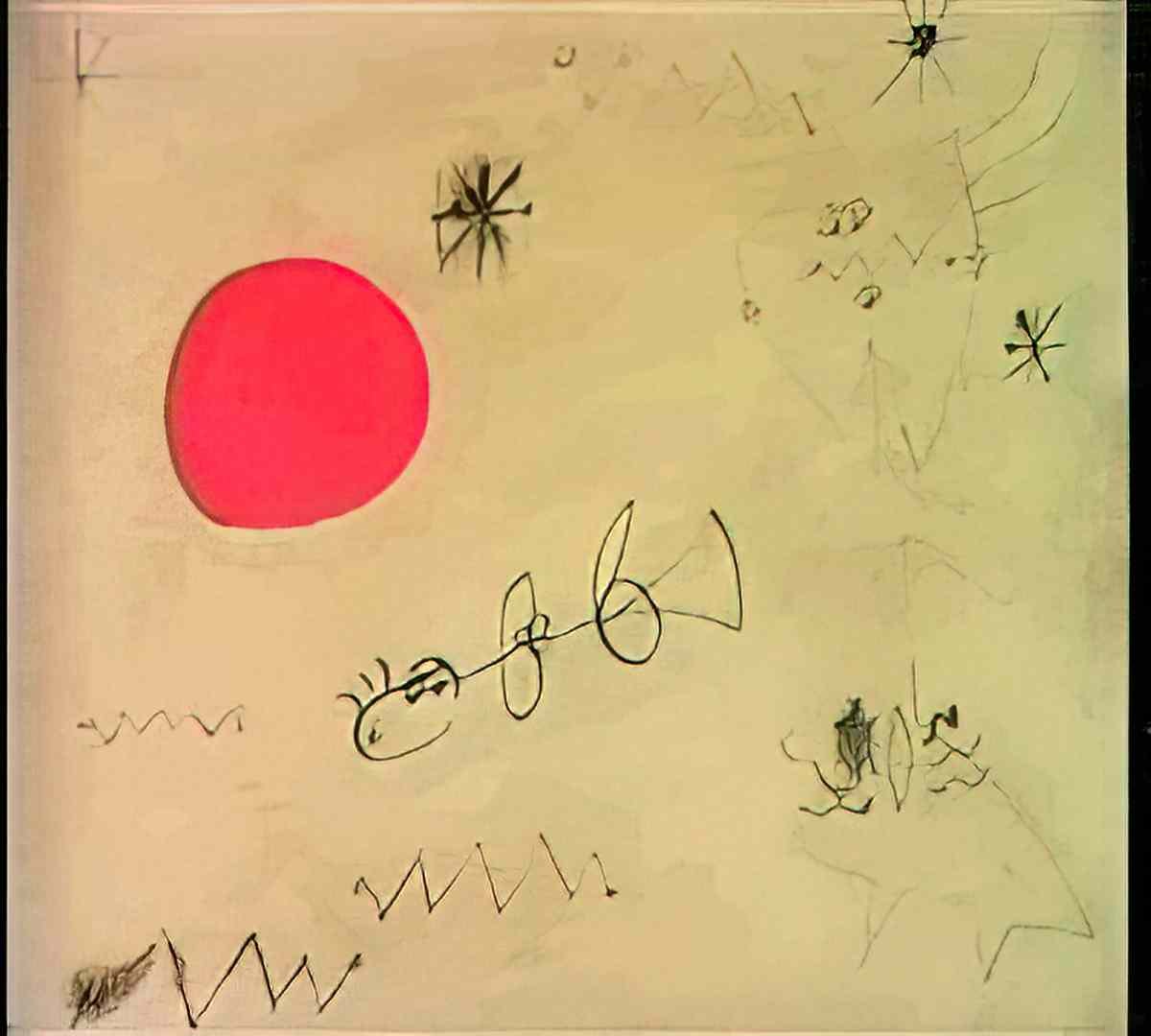 Joan Miro deux personnages5 Art A4 Photo Print