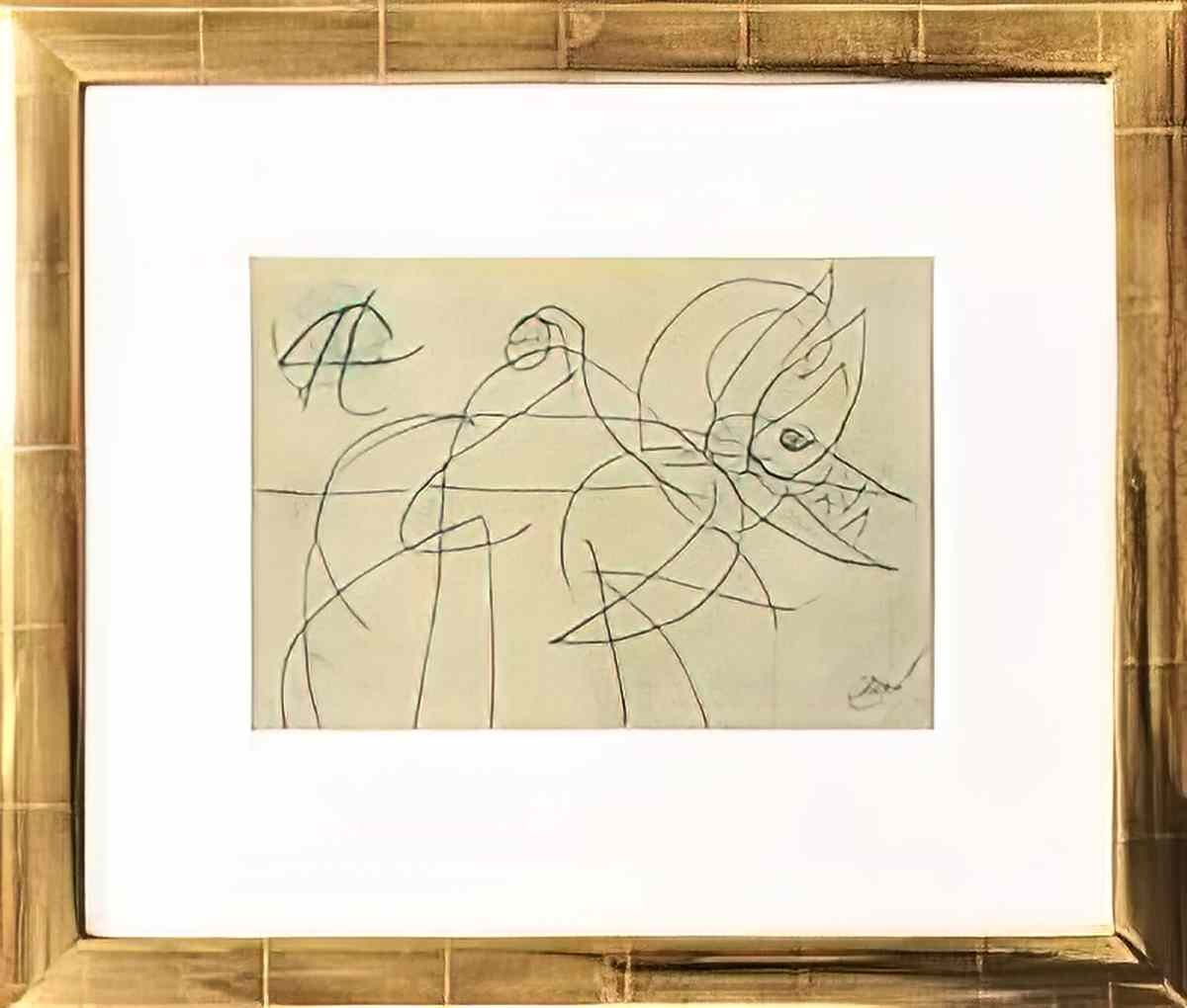 Joan Miro etoile sur un eclat mauve Art A4 Photo Print
