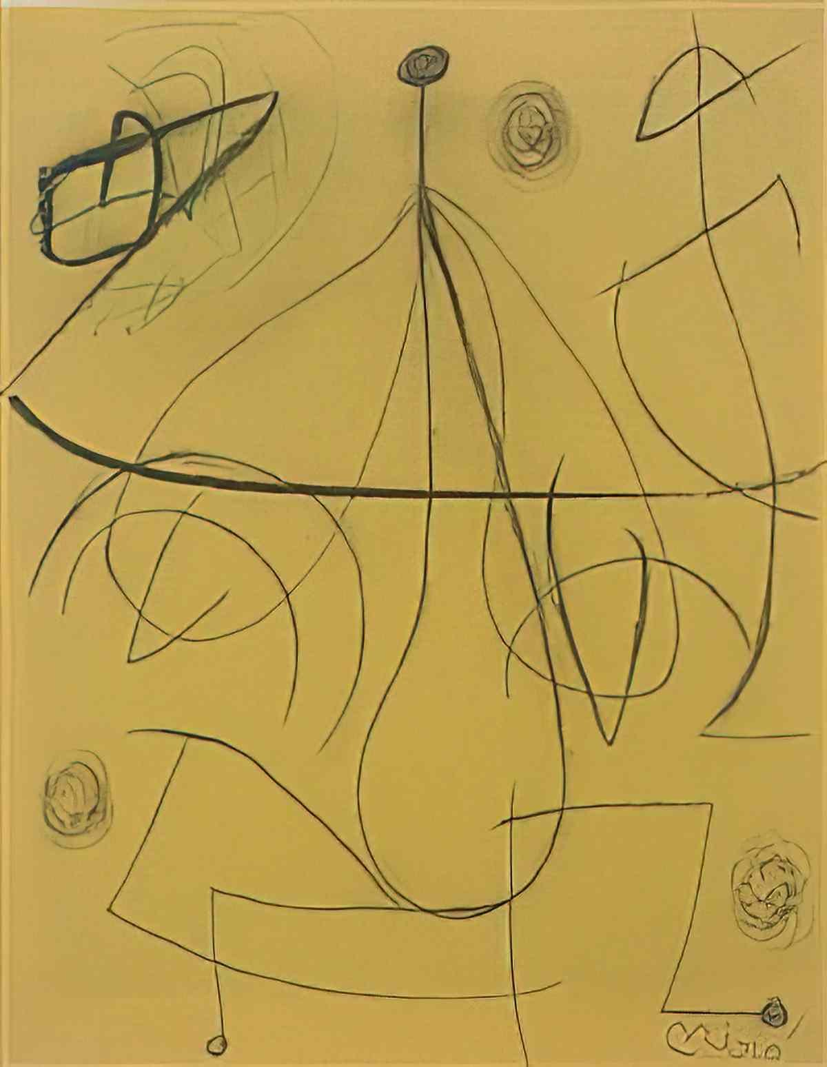 Joan Miro femme oiseaux 2 Art A4 Photo Print