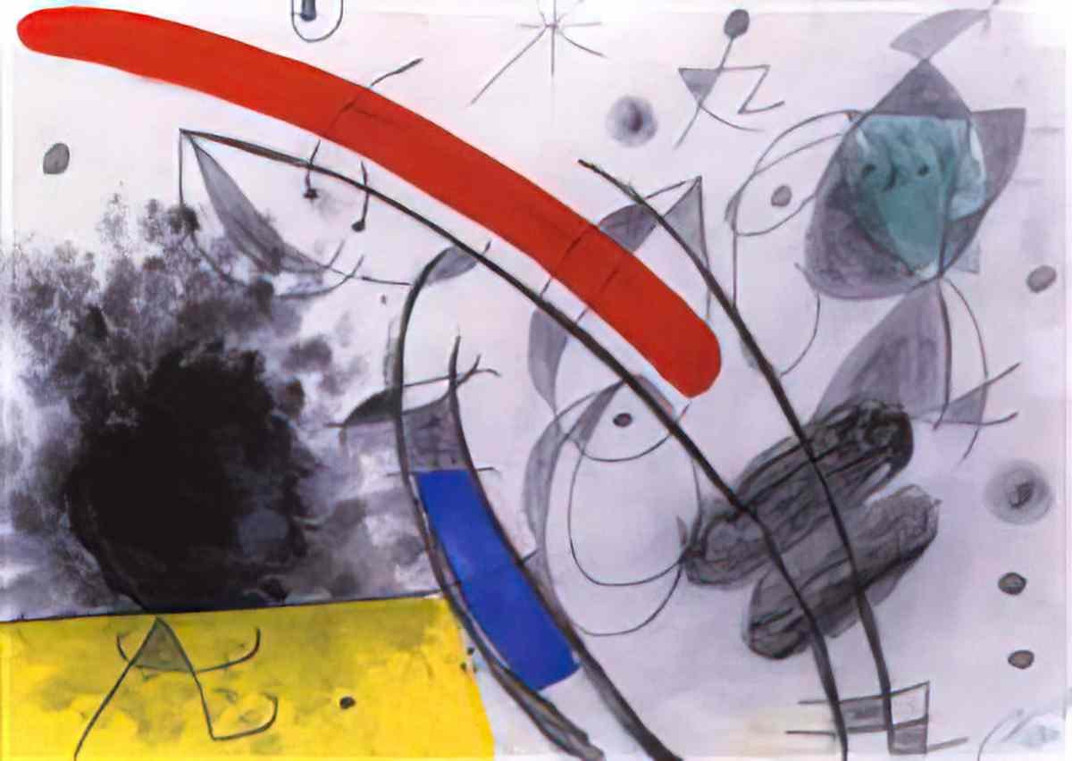 Joan Miro femme oiseaux constellations Art A4 Photo Print