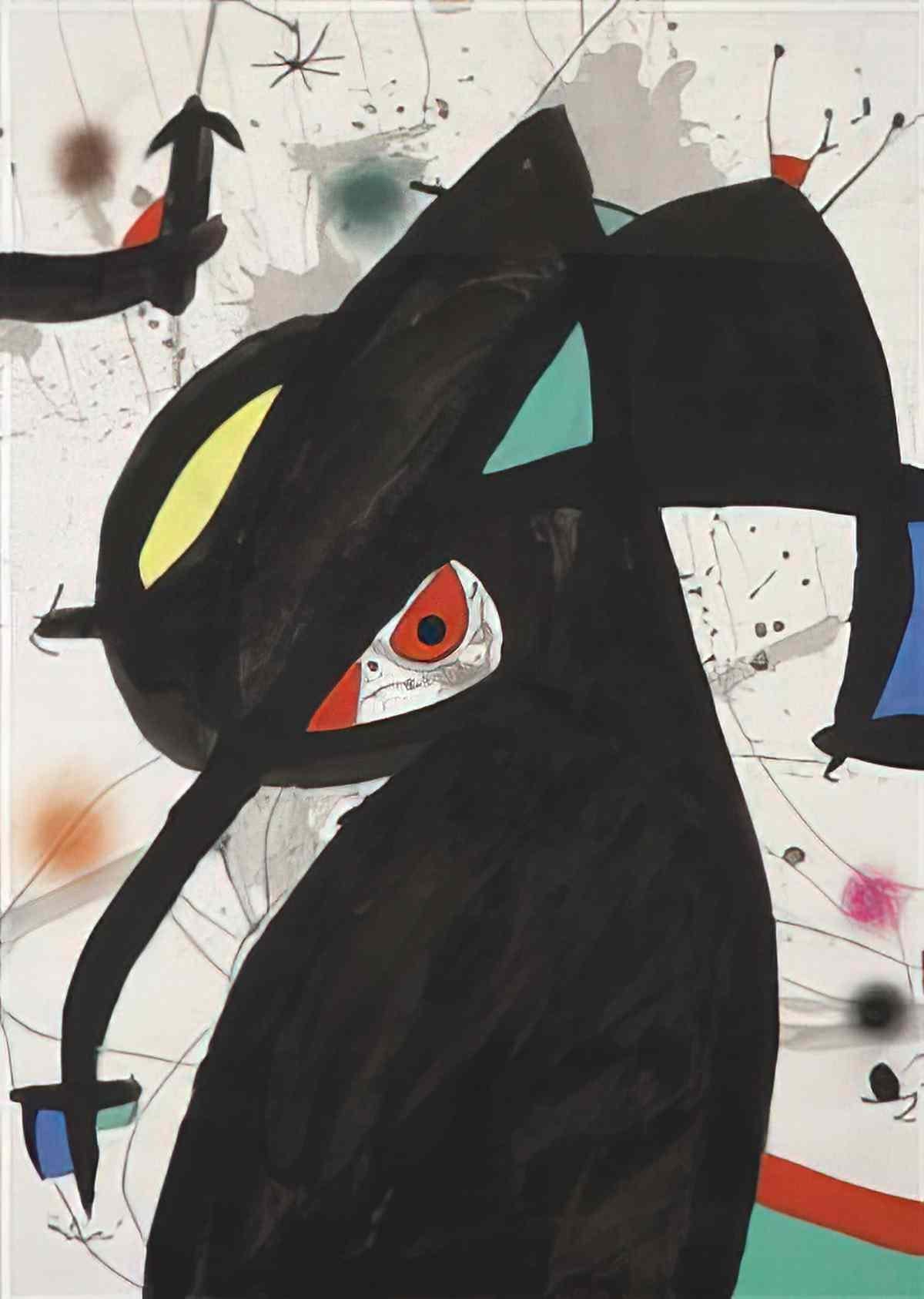 Joan Miro femme oiseaux1 Art A4 Photo Print