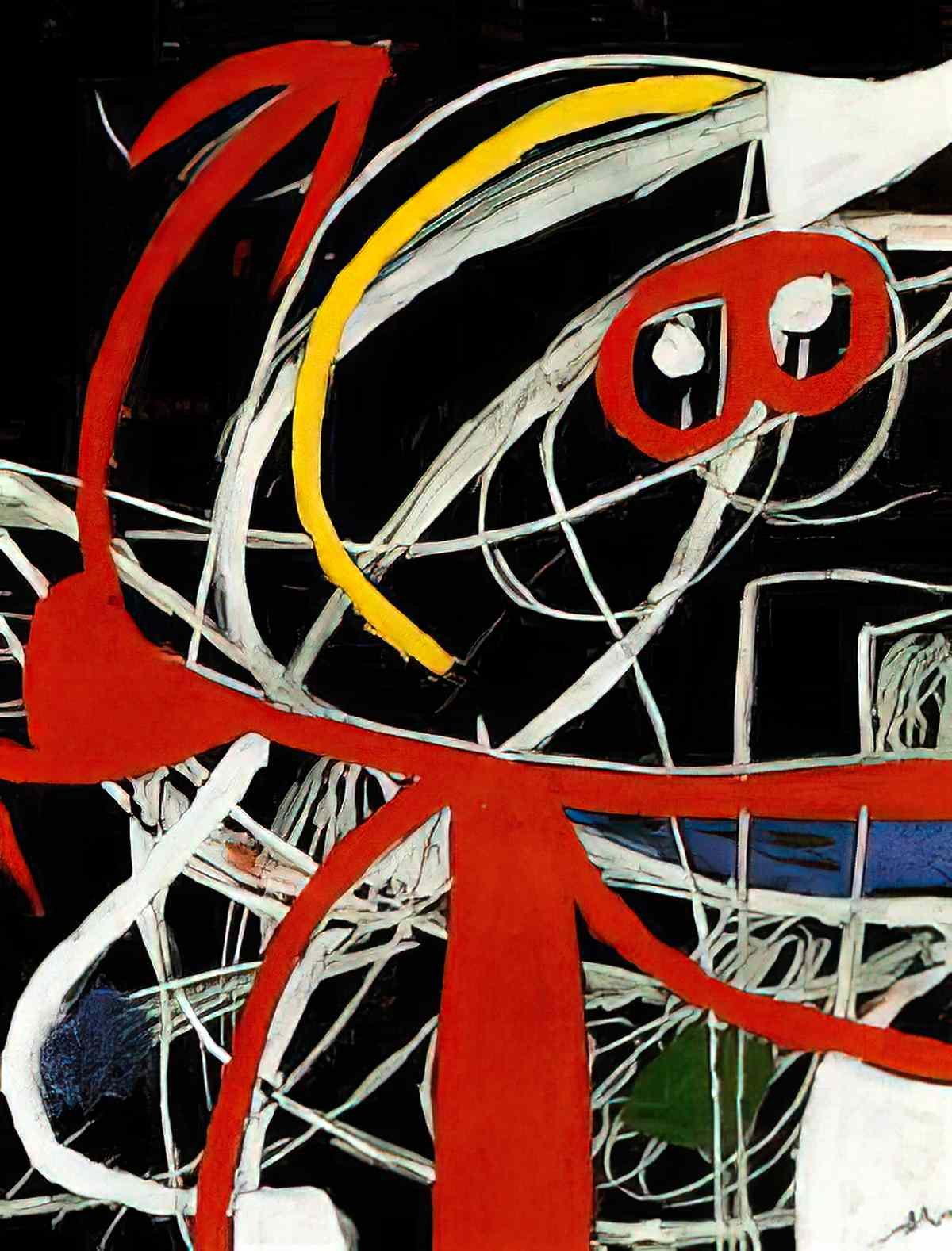 Joan Miro femme oiseaux3 Art A4 Photo Print
