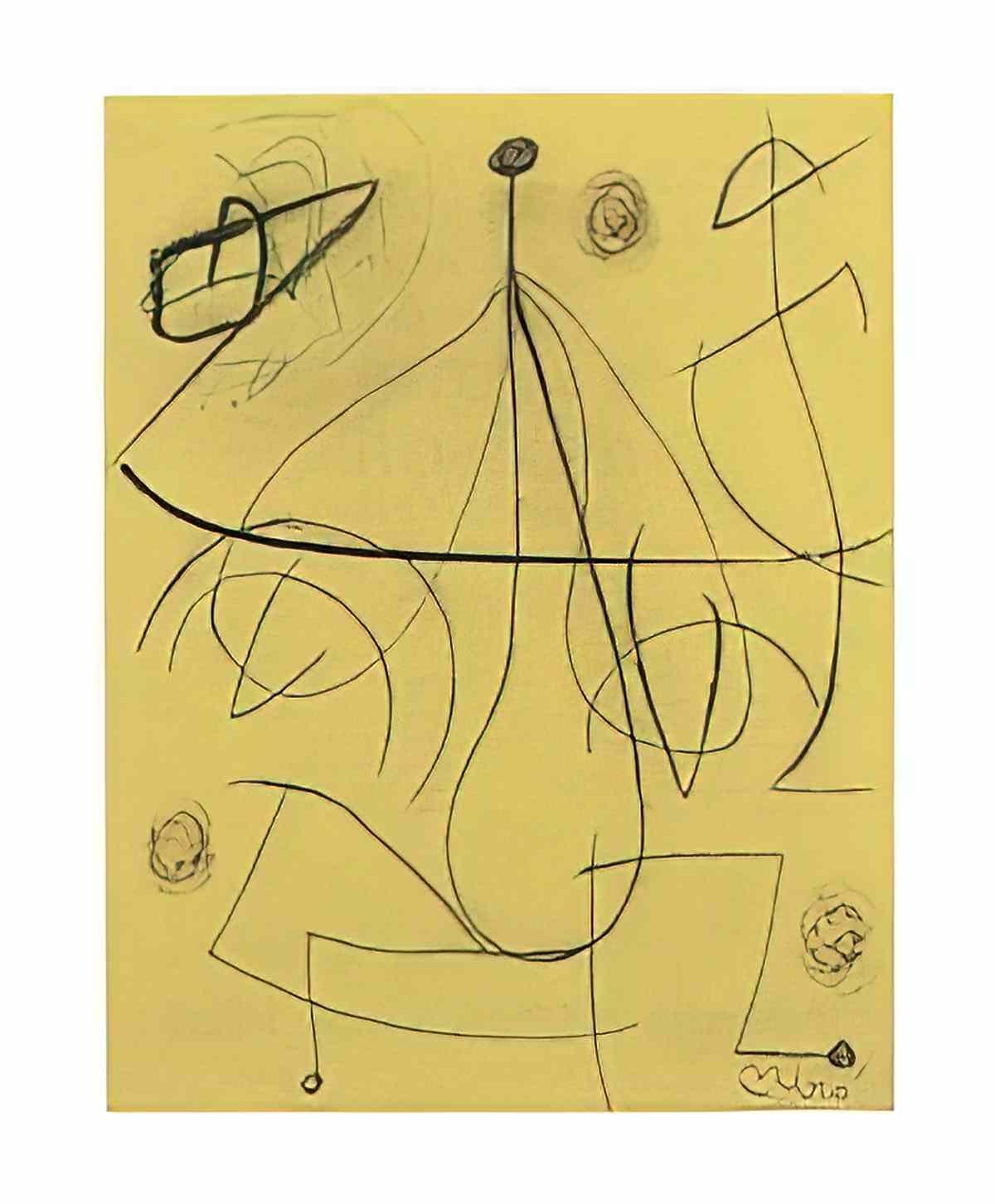 Joan Miro femme oiseaux7 Art A4 Photo Print