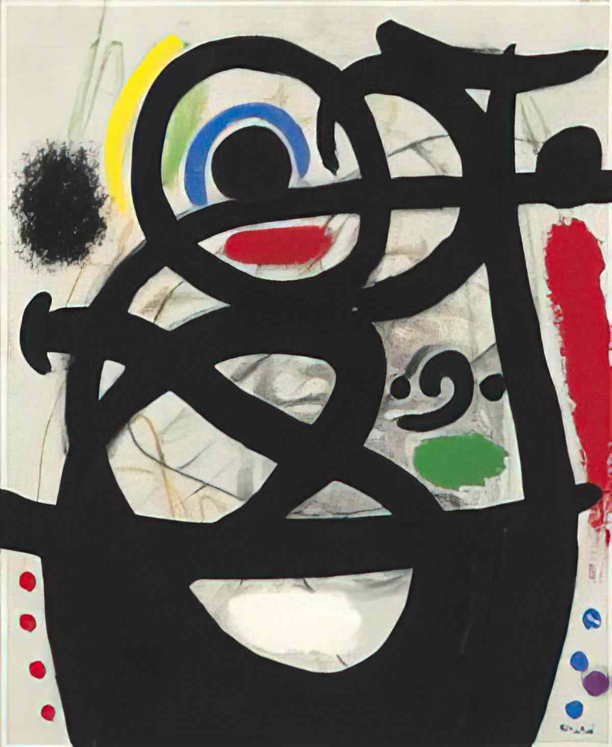 Joan Miro femme et oiseau devant la lune Art A4 Photo Print