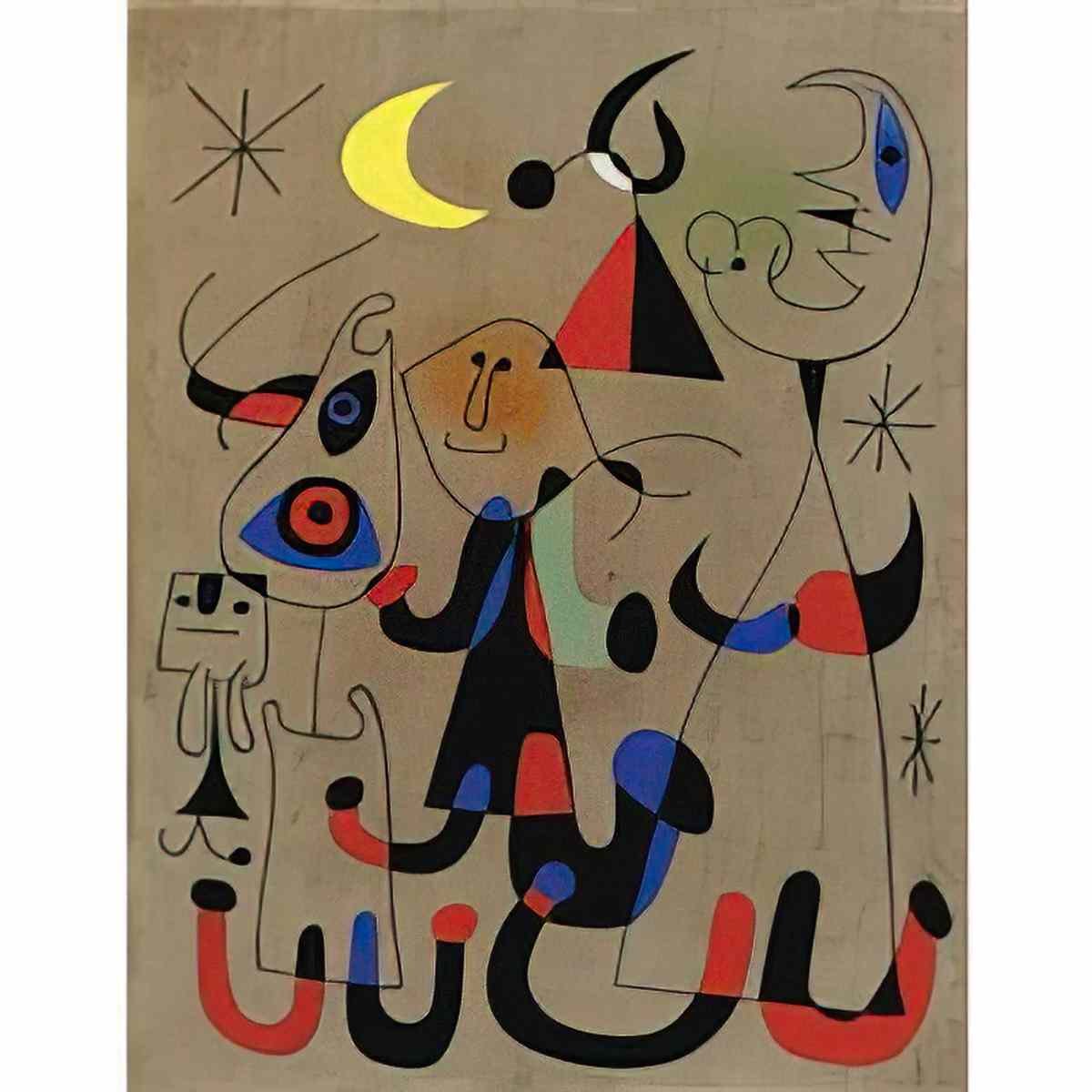 Joan Miro femmes dans la nuit2 Art A4 Photo Print