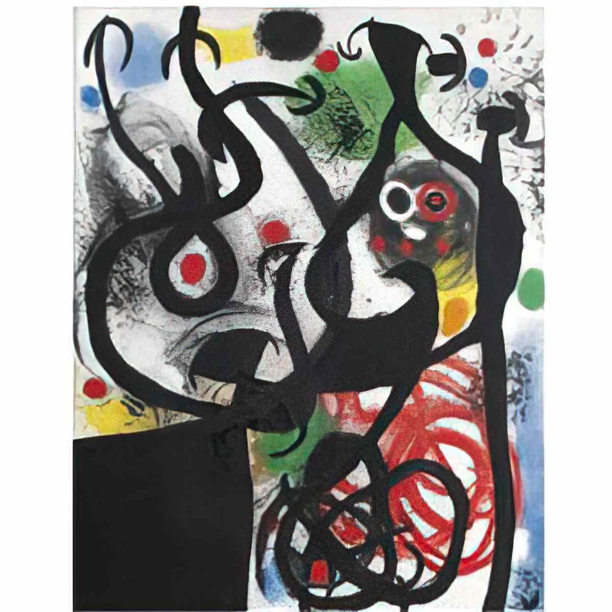 Joan Miro femmes et oiseaux dans la nuit2 Art A4 Photo Print