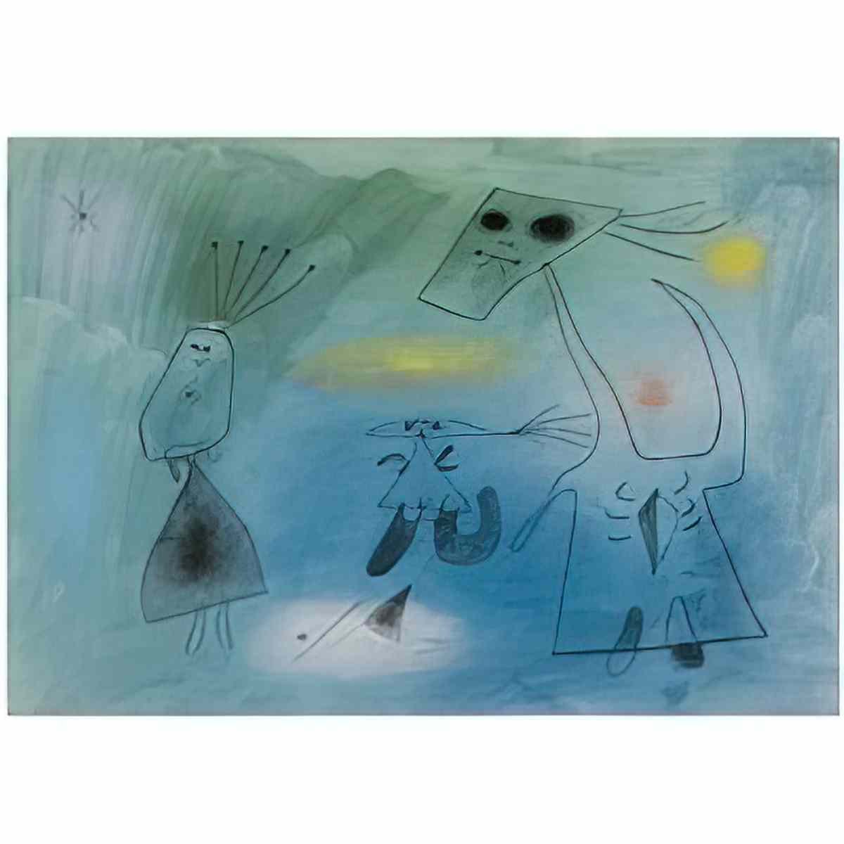 Joan Miro femmes oiseau etoiles2 Art A4 Photo Print