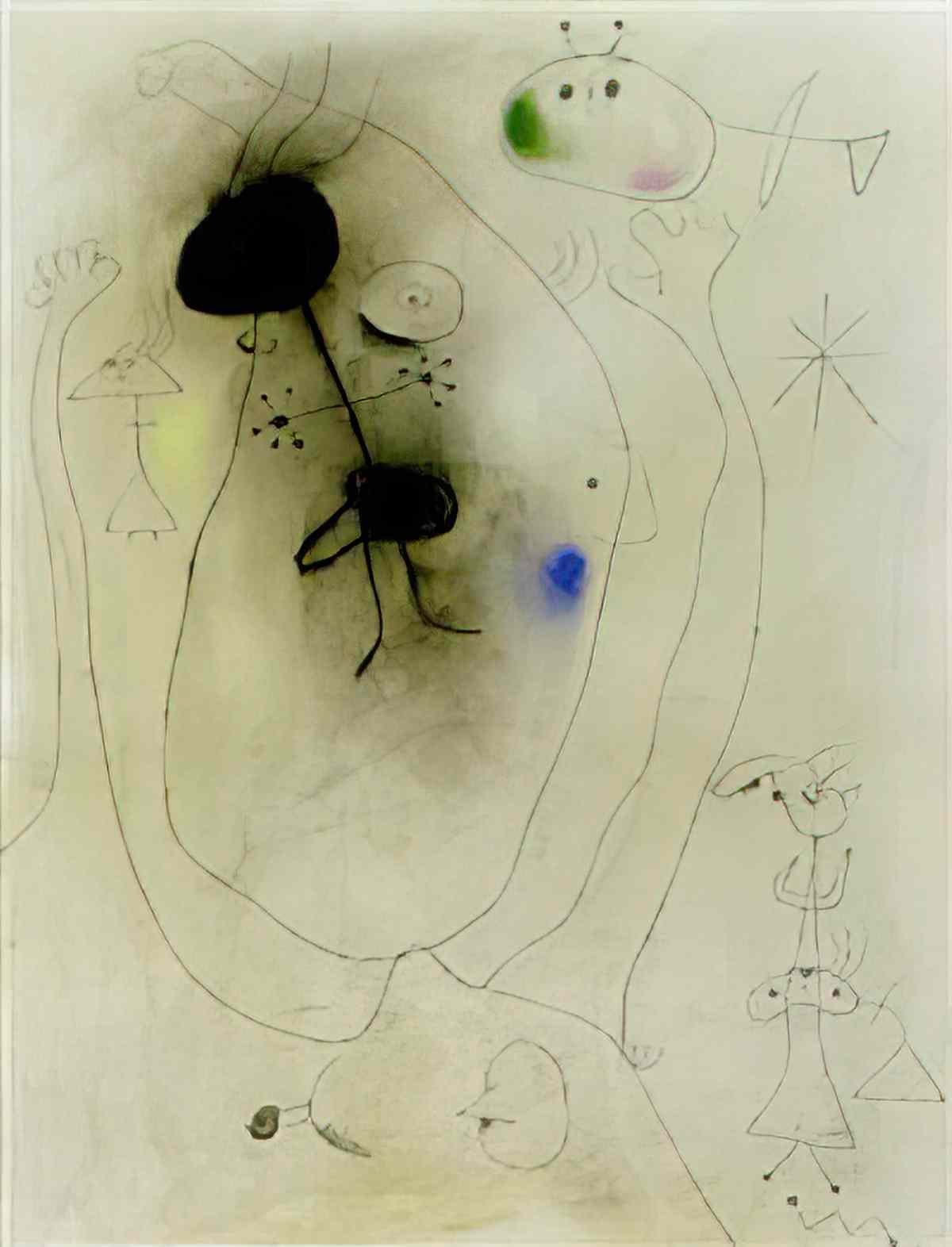 Joan Miro femme oiseau2 2 Art A4 Photo Print