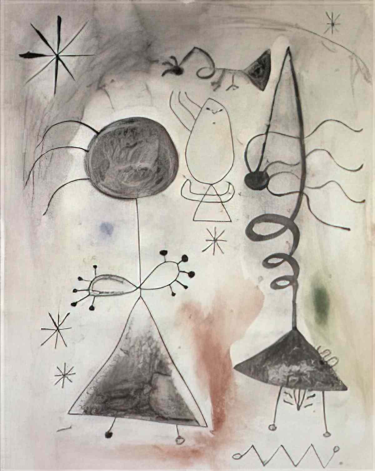 Joan Miro femme oiseau4 2 Art A4 Photo Print