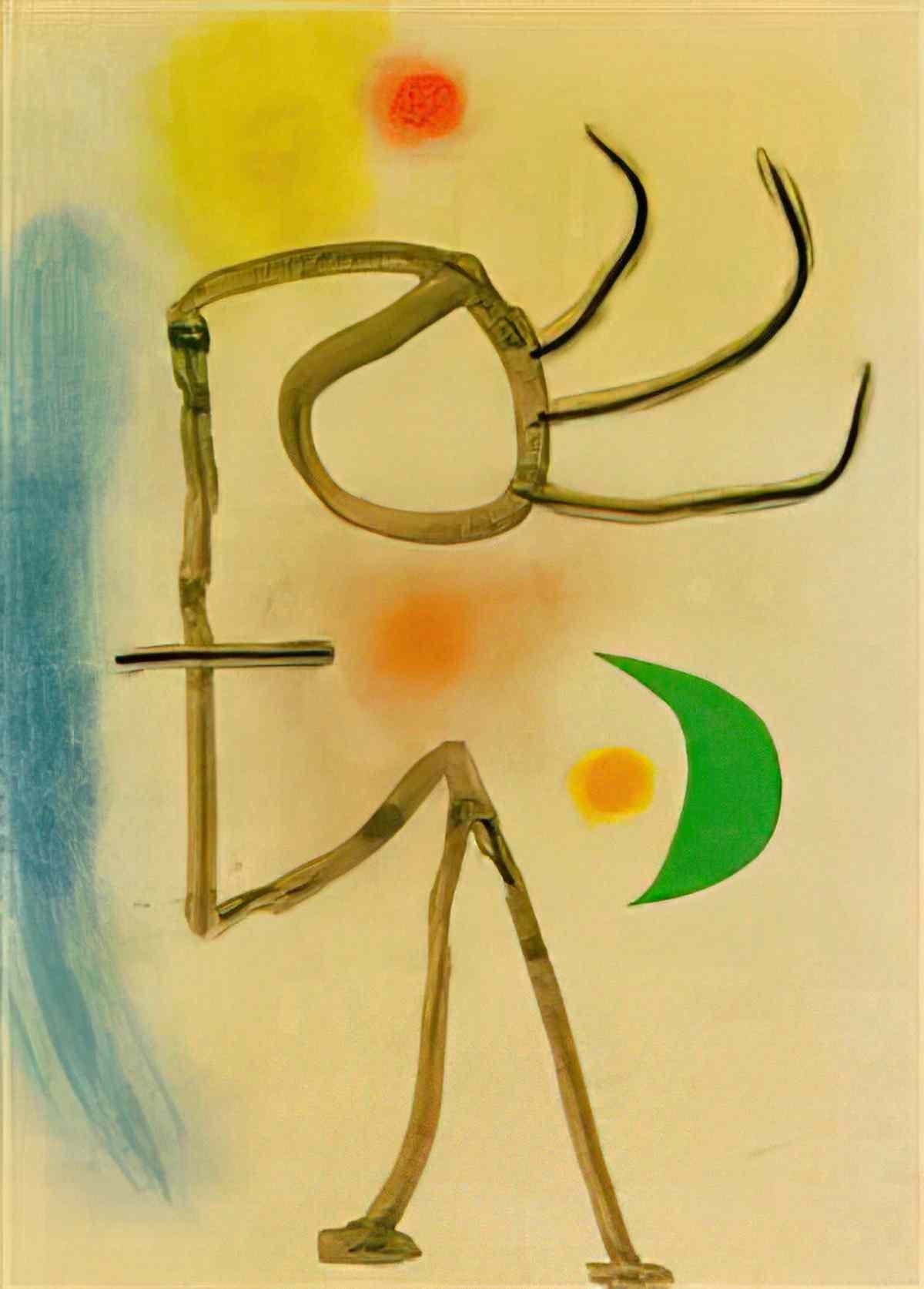 Joan Miro femme oiseaux Art A4 Photo Print