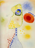 Joan Miro femme oiseaux etoile 2 Art A4 Photo Print
