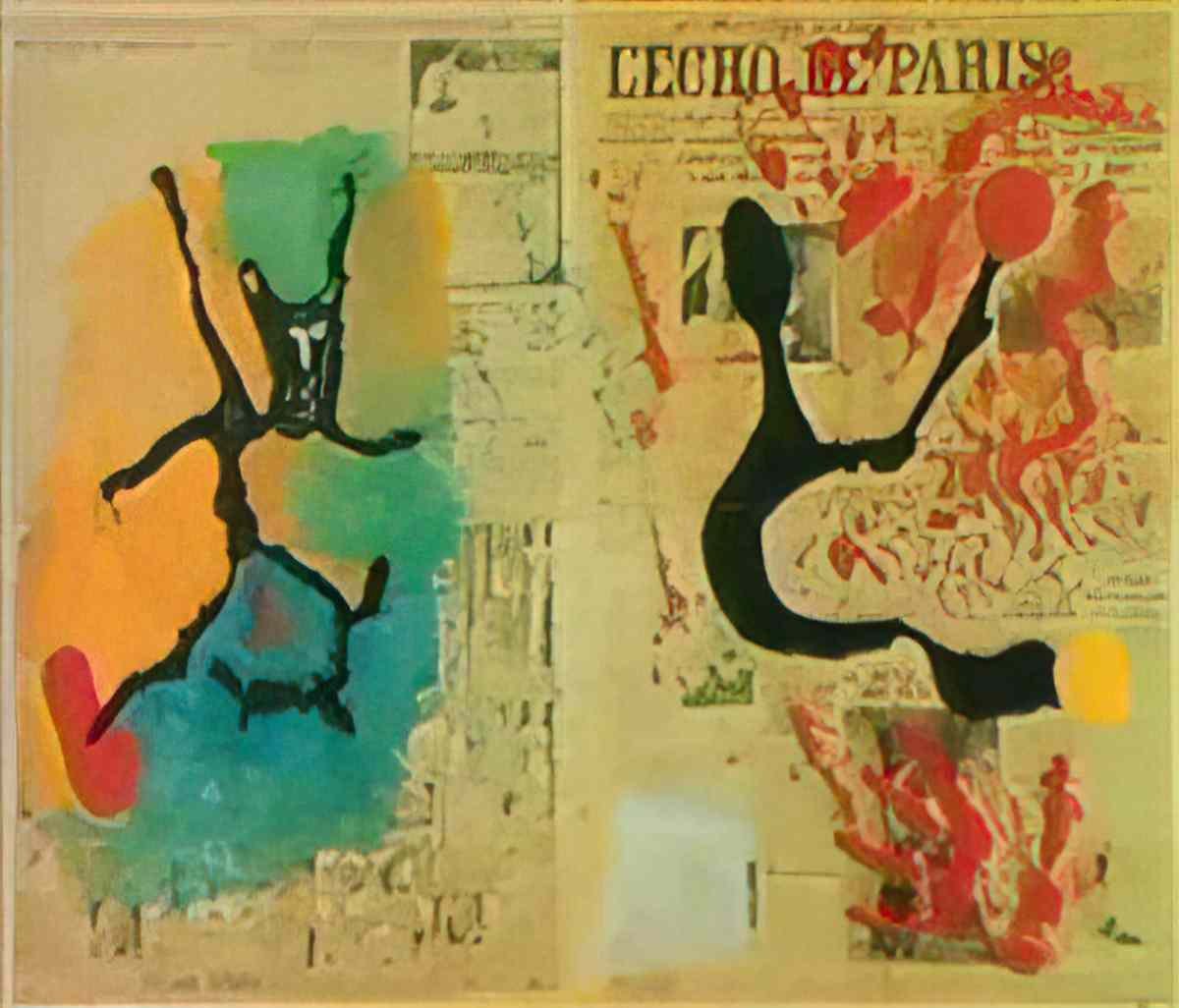 Joan Miro femme oiseaux oiseaux dans la nuit Art A4 Photo Print