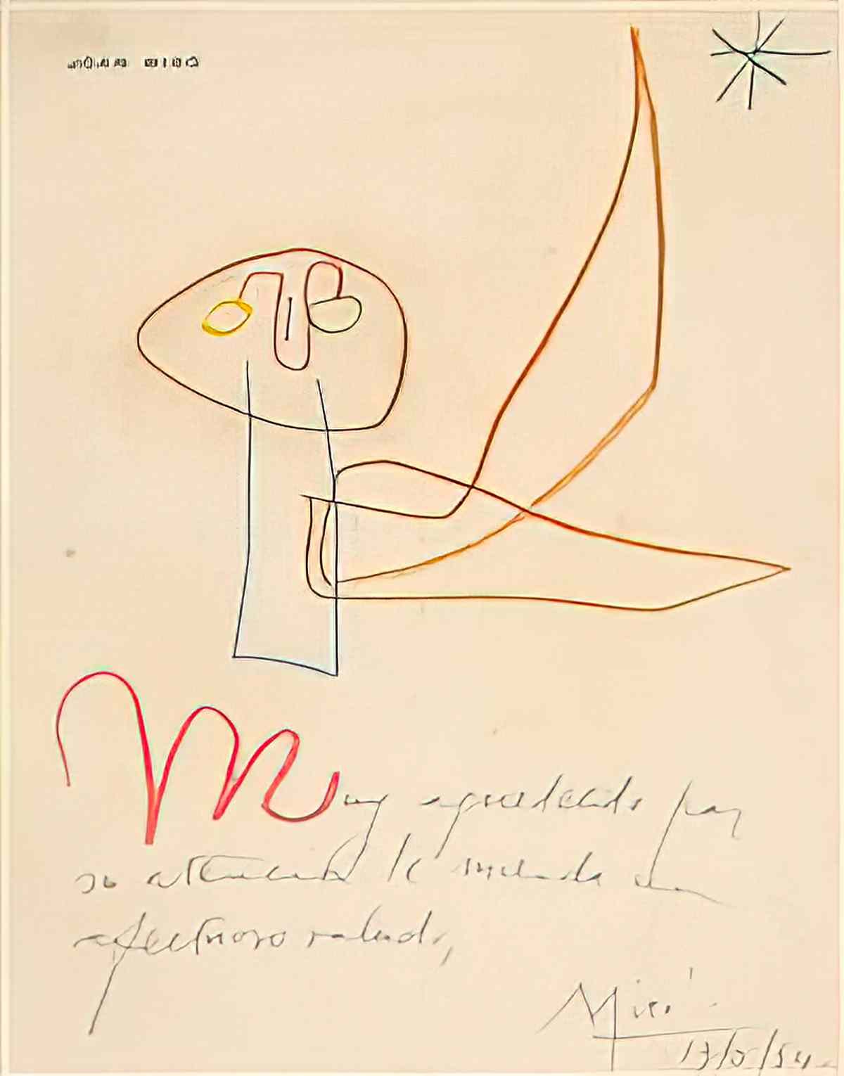 Joan Miro femme oiseaux11 Art A4 Photo Print