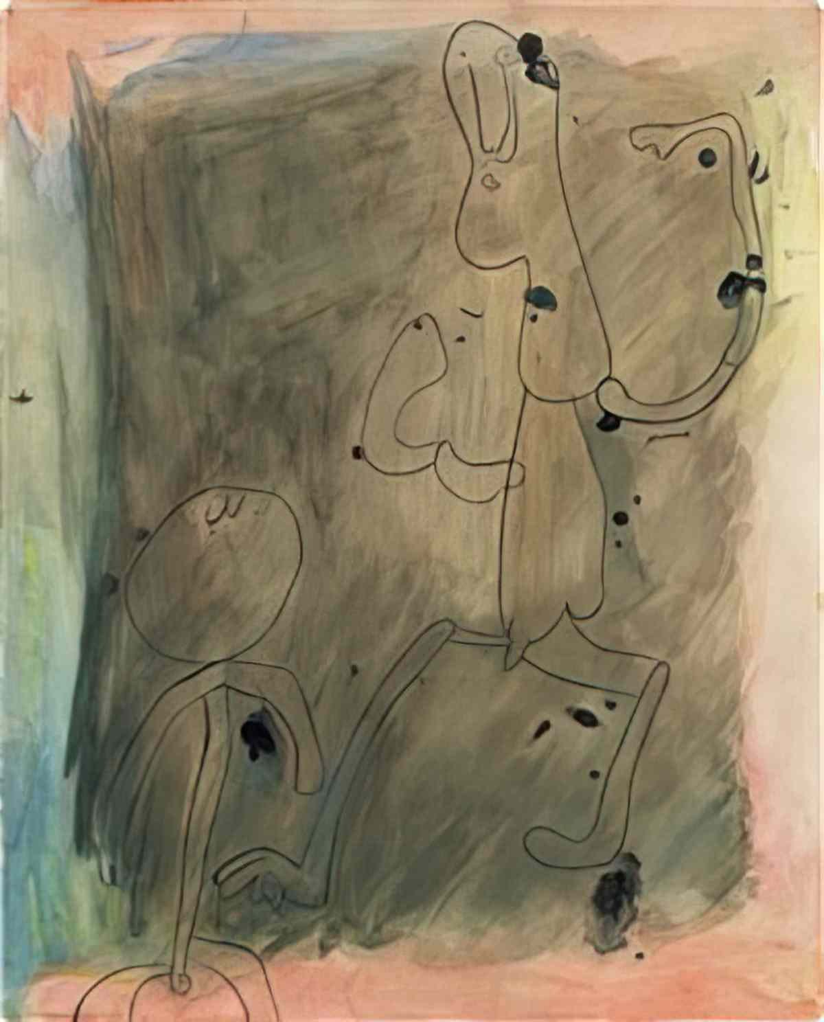 Joan Miro femme oiseaux2 2 Art A4 Photo Print