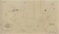 Joan Miro figures et animaux dans un paysage Art A4 Photo Print