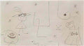 Joan Miro figures et animaux dans un paysage1 Art A4 Photo Print