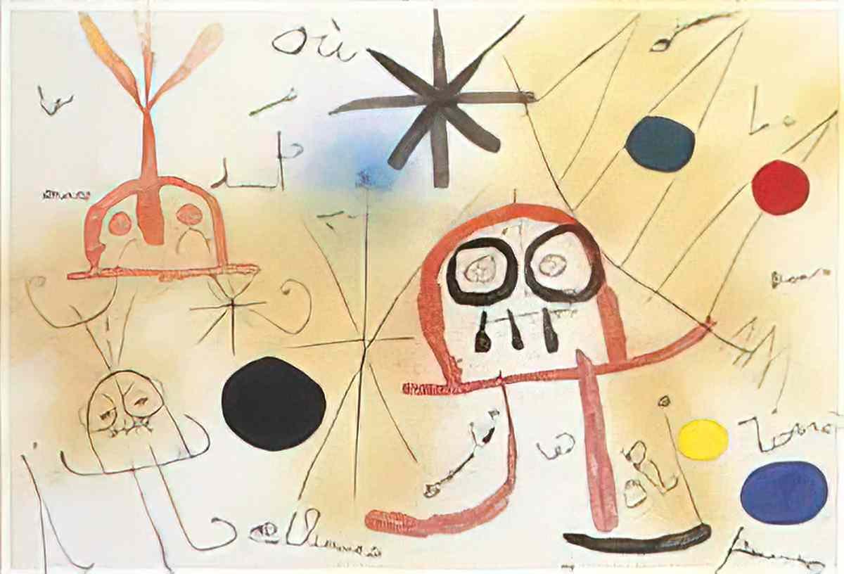 Joan Miro femme4 Art A4 Photo Print