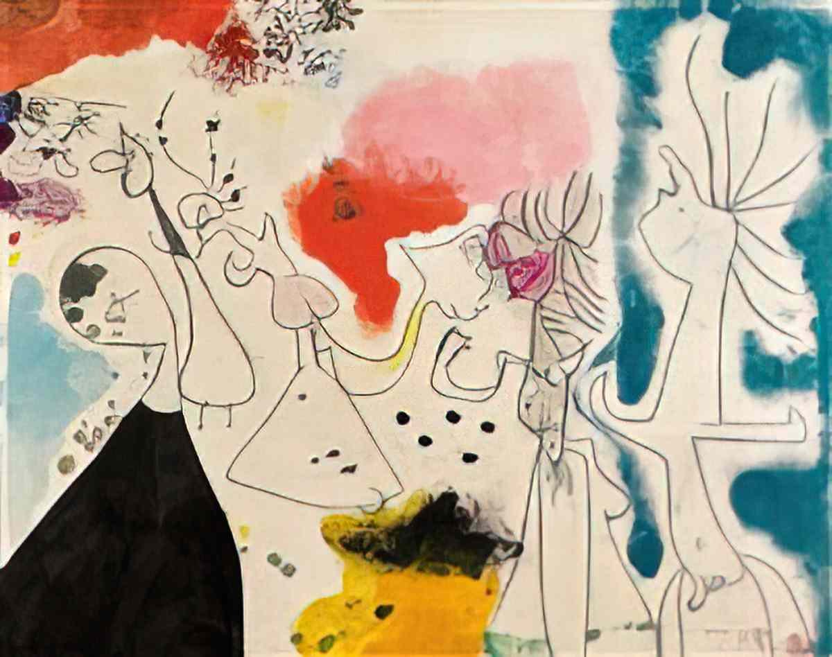 Joan Miro groupe de personnages Art A4 Photo Print
