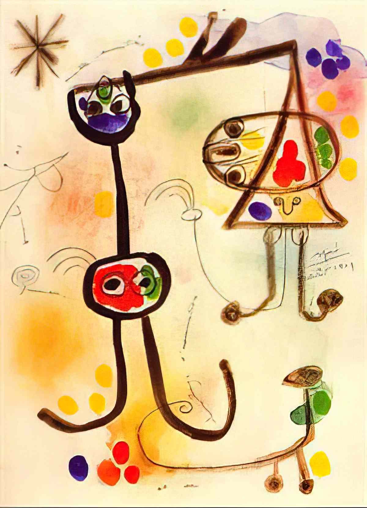Joan Miro hommage a raymond queneau Art A4 Photo Print