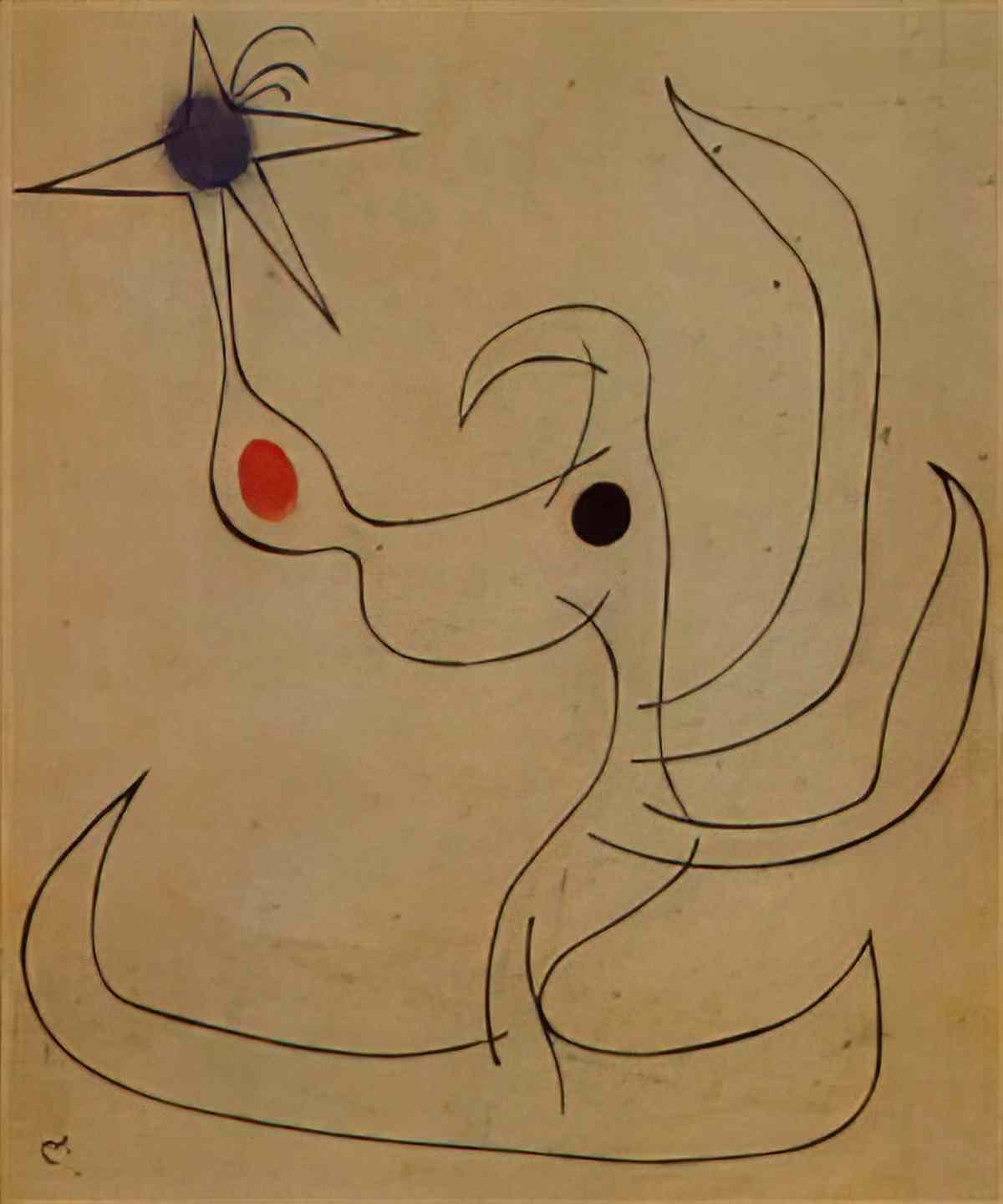 Joan Miro femmes devant lhorizon Art A4 Photo Print