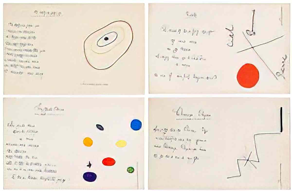 Joan Miro il etait une petite pie 4 pages Art A4 Photo Print
