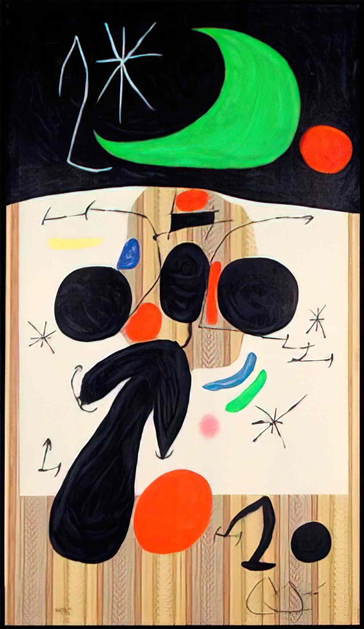 Joan Miro femmes et oiseau dans la nuit5 Art A4 Photo Print