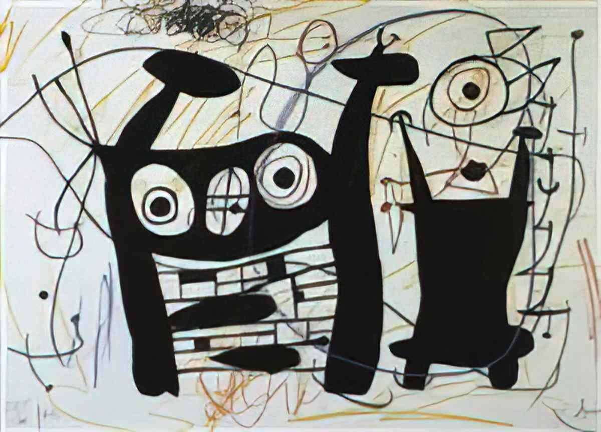 Joan Miro femmes oiseaux Art A4 Photo Print
