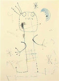 Joan Miro figures et animaux dans un paysage1 Art A4 Photo Print