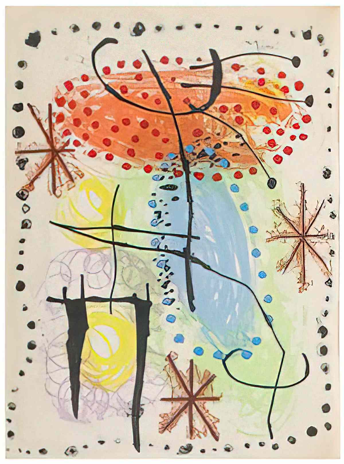 Joan Miro firma y estrella Art A4 Photo Print