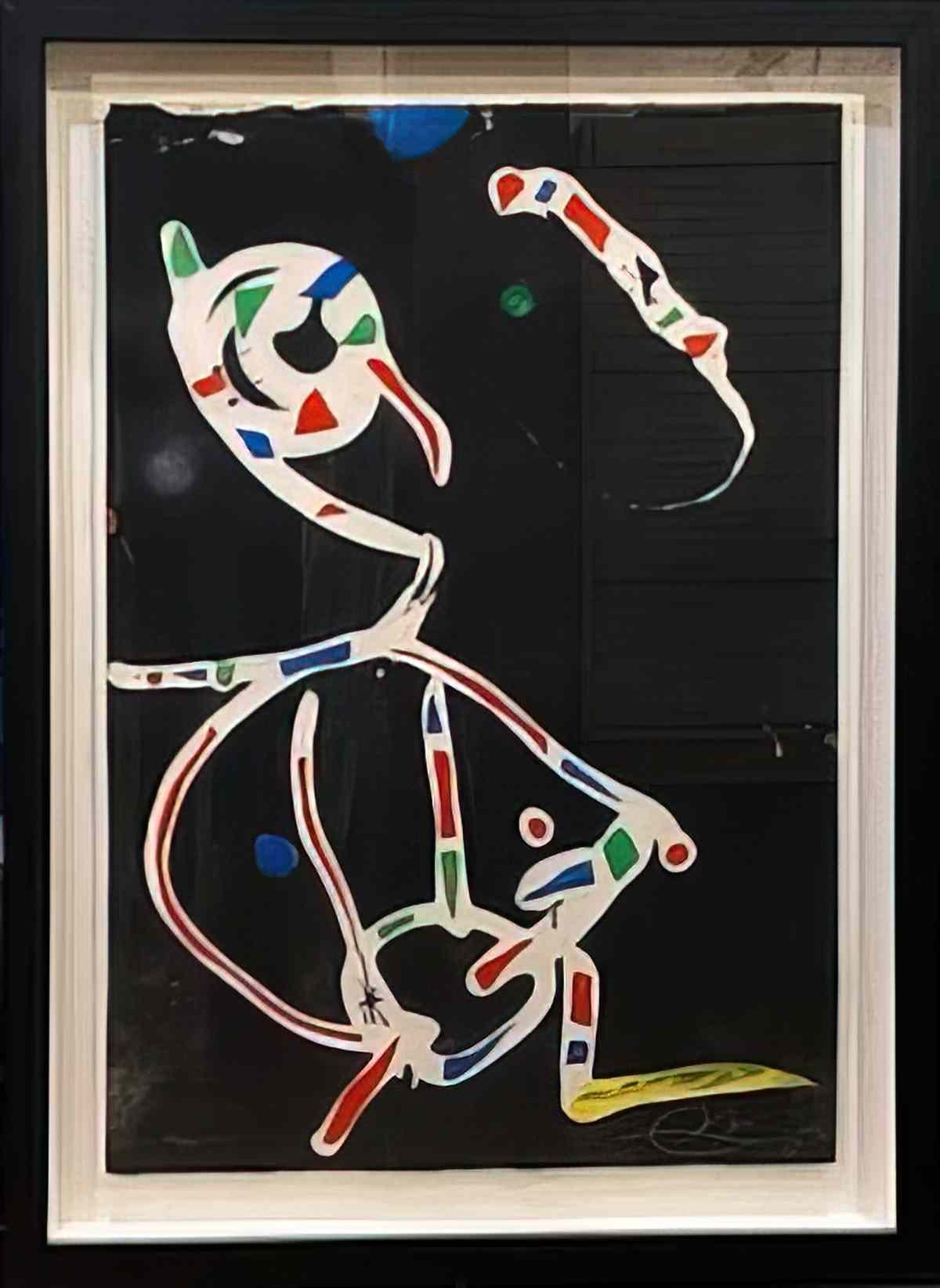 Joan Miro goutte deau sur la neige rose Art A4 Photo Print